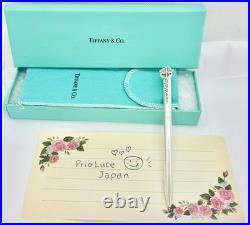 Tiffany & Co. Caduceus Motif Ballpoint Pen Sterling Silver Authentic Ag925