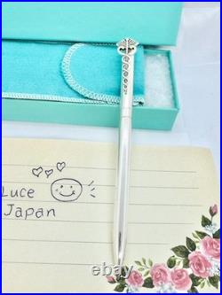 Tiffany & Co. Caduceus Motif Ballpoint Pen Sterling Silver Authentic Ag925
