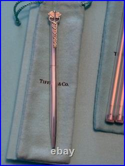 Tiffany & Co. Caduceus STERLING Ballpoint Pen, 2 Refills, with 3 Notebooks