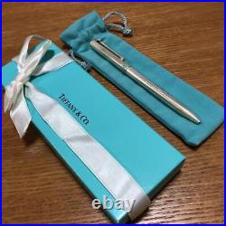 Tiffany&Co. Classic T Clip Ballpoint Pen Sterling Silver 925 With Box From Japan
