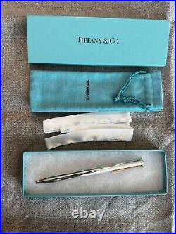 Tiffany Co. Co 1837 Ballpoint Pen Sterling Silver Original Box