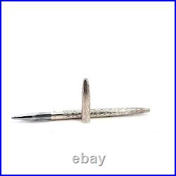 Tiffany & Co Diamond Pattern Ballpoint Pen. Tiffany Sterling Silver Pen