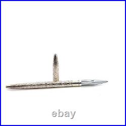 Tiffany & Co Diamond Pattern Ballpoint Pen. Tiffany Sterling Silver Pen