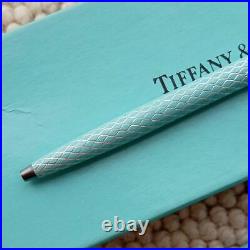 Tiffany & Co. Diamond Texture Ballpoint Pen withoriginal box Shipped from JAPAN