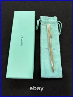 Tiffany & Co. Elsa Peretti 925 Sterling Silver Ballpoint Pen with Pouch & Box