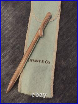 Tiffany & Co. Elsa Peretti Ballpoint Pen Sterling Silver 925 With Pouch- free ship