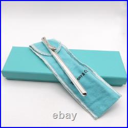 Tiffany Co Elsa Peretti Teardrop Bean Sterling Silver Ballpoint Pen in Box Vtg