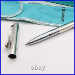 Tiffany Co Elsa Peretti Teardrop Bean Sterling Silver Ballpoint Pen in Box Vtg