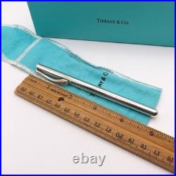 Tiffany Co Elsa Peretti Teardrop Bean Sterling Silver Ballpoint Pen in Box Vtg
