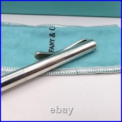 Tiffany Co Elsa Peretti Teardrop Bean Sterling Silver Ballpoint Pen in Box Vtg