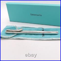 Tiffany Co Elsa Peretti Teardrop Bean Sterling Silver Ballpoint Pen in Box Vtg