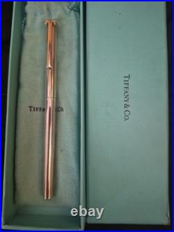 Tiffany & Co. Engine Turned Ballpoint Pen 925 Sterling Silver Vintage Germany