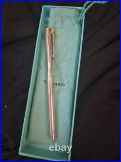 Tiffany & Co. Engine Turned Ballpoint Pen 925 Sterling Silver Vintage Germany