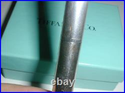 Tiffany & Co Germany Sterling Silver Engine Turned Ballpoint Pen- Light Monogram