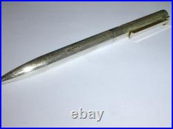 Tiffany & Co Germany Sterling Silver Engine Turned Ballpoint Pen- Light Monogram
