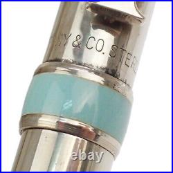 Tiffany & Co. Logo Ballpoint Pen Silver Sterling 925 Accessory 07JG830