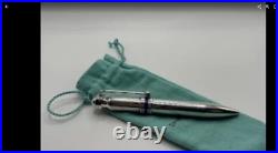 Tiffany & Co Paloma Picasso Sterling Silver Ballpoint Purse Pen Blue Enamel 925 Tiffany & Co Paloma Picasso Sterling Silver Ballpoint Purse Pen Blue Enamel 925