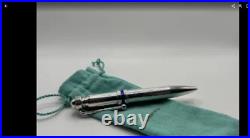 Tiffany & Co Paloma Picasso Sterling Silver Ballpoint Purse Pen Blue Enamel 925