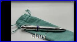 Tiffany & Co Paloma Picasso Sterling Silver Ballpoint Purse Pen Blue Enamel 925