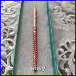 Tiffany & Co. Pen Pink Ballpoint Pen Sterling Silver with box USED Free Shipping