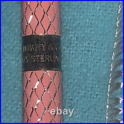 Tiffany & Co. Pen Pink Lacquer Purse Pen Sterling Silver Accents Ballpoint Works