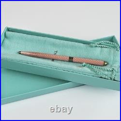 Tiffany & Co. Pink Purse Pen Laquer Diamond Texture Ballpoint Pen Vintage