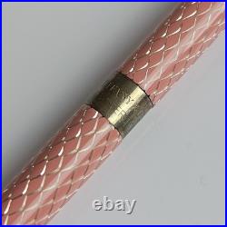 Tiffany & Co. Pink Purse Pen Laquer Diamond Texture Ballpoint Pen Vintage