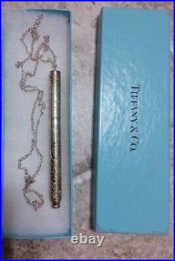 Tiffany & Co. Sterling Silver 4.5 Etched Ball Point Pen & 30.925 pen