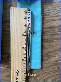 Tiffany & Co Sterling Silver. 925 American Flag Patriotic Pen Rare Great Gift