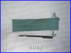 Tiffany &Co. Sterling Silver 925 T Clip Ballpoint Pen With Pouch
