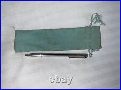Tiffany &Co. Sterling Silver 925 T Clip Ballpoint Pen With Pouch