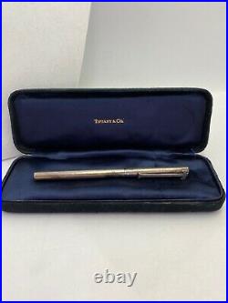 Tiffany & Co Sterling Silver 925 T Clip Pen In Case