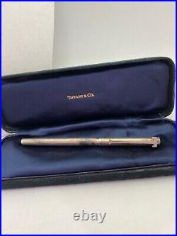 Tiffany & Co Sterling Silver 925 T Clip Pen In Case