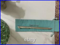Tiffany & Co. Sterling Silver. 925 T Clip Twist Ballpoint Pen Near Mint