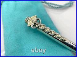 Tiffany & Co. Sterling Silver 925 T-clip Ballpoint Pen Black Ink Used