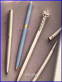 Tiffany & Co. Sterling Silver 925 T-clip Ballpoint Pen Black Ink Used