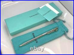 Tiffany & Co. Sterling Silver 925 T-clip Ballpoint Pen Black Ink Used