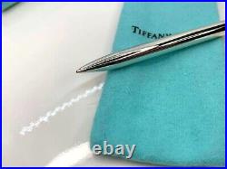 Tiffany & Co. Sterling Silver 925 T-clip Ballpoint Pen Black Ink Used