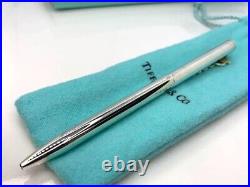 Tiffany & Co. Sterling Silver 925 T-clip Ballpoint Pen Black Ink Used
