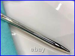 Tiffany & Co. Sterling Silver 925 T-clip Ballpoint Pen Black Ink Used