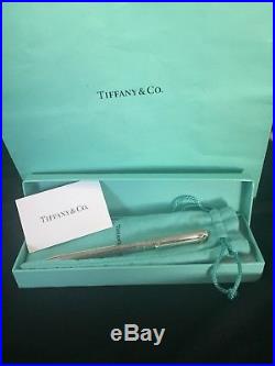Tiffany & Co. Sterling Silver Ball Point Pen Executive T Clip with box and bag