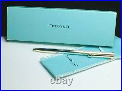 Tiffany & Co. Sterling Silver Ball pen MUSIC NOTE T-clip pouch/box 5 1/4 25.4g