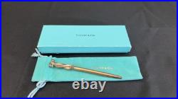 Tiffany & Co. Sterling Silver Ballpoint Pen Elsa Peretti Knot With Pouch & Box