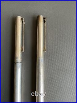 Tiffany & Co. Sterling Silver Ballpoint Pens Set of 2 One Engraved A. B