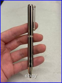 Tiffany & Co. Sterling Silver & Black Paneled Ballpoint Pen USED / EXCELLENT
