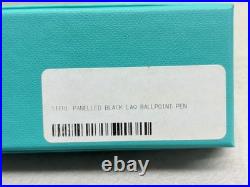 Tiffany & Co. Sterling Silver & Black Paneled Ballpoint Pen USED / EXCELLENT
