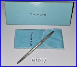 Tiffany & Co Sterling Silver Diamond Twist Ball Point Pen