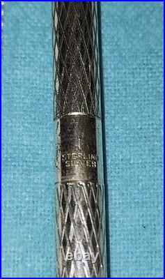 Tiffany & Co Sterling Silver Diamond Twist Ball Point Pen