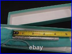 Tiffany & Co Sterling Silver Etched Ballpoint Pen With Pouch And Box VERY RARE