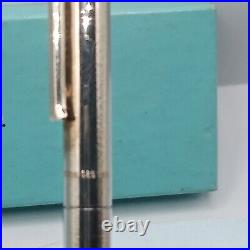 Tiffany & Co Sterling Silver Gorgeous Ink Pen with cloth pouch and Box